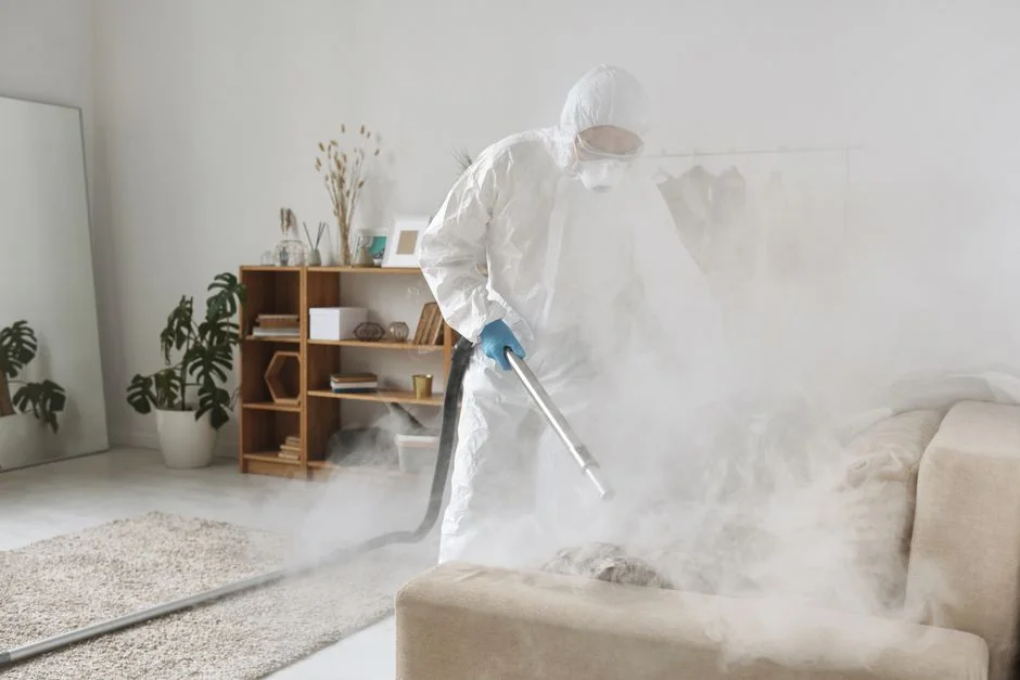 Services-01 a-woman-in-a-green-shirt-and-black-gloves-vacuuming-a-gray-ottoman-5txz228u4eo